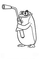 coloriage le pingouin avec un chalumeau